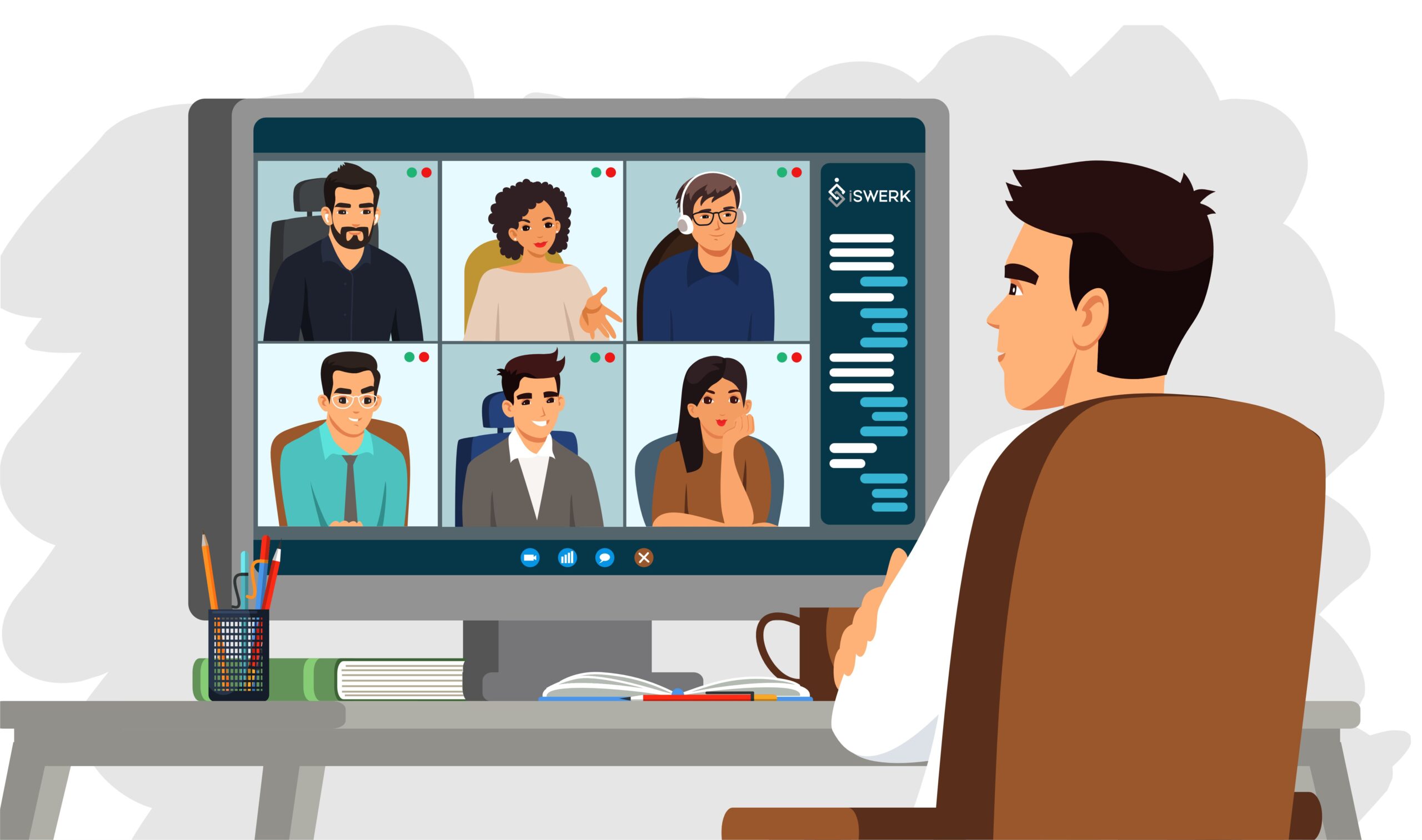 CEO having an online meeting - Virtual Career
