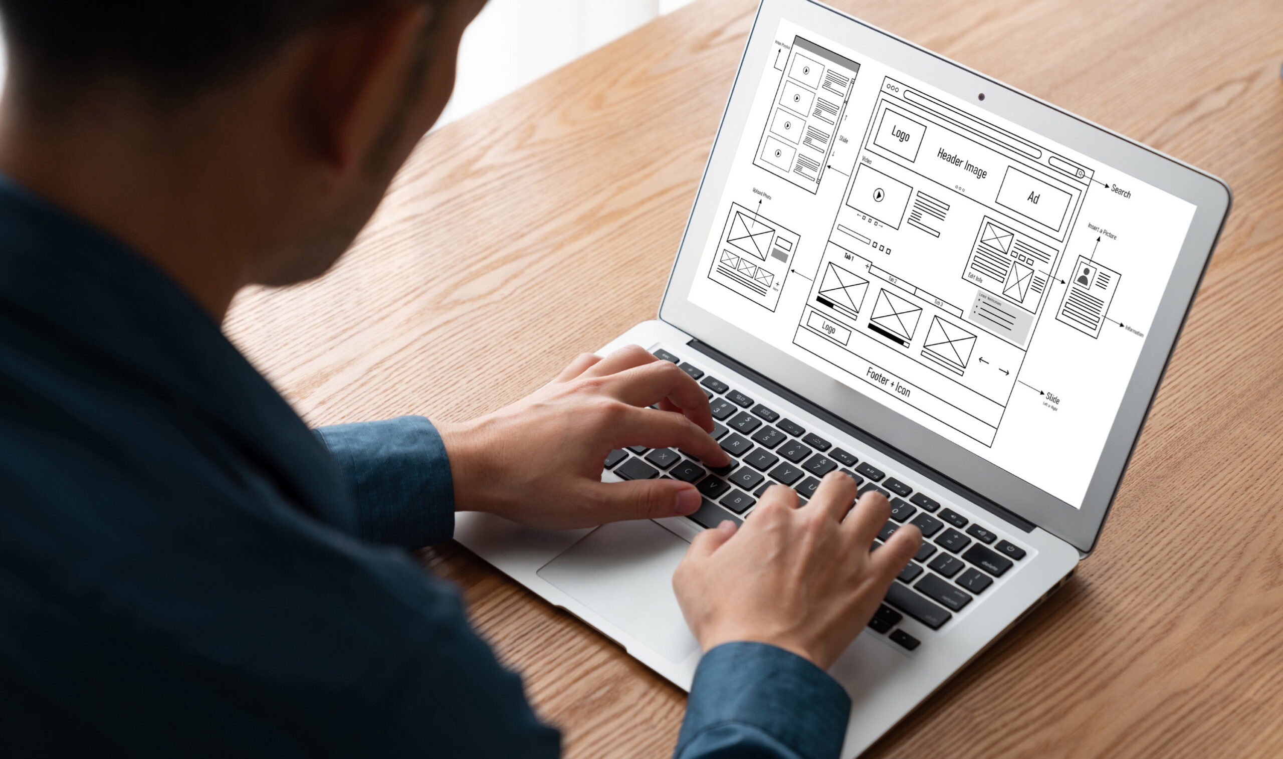 Web developer doing web design blueprint- iSwerk - Remote Jobs - Remote Staffing 