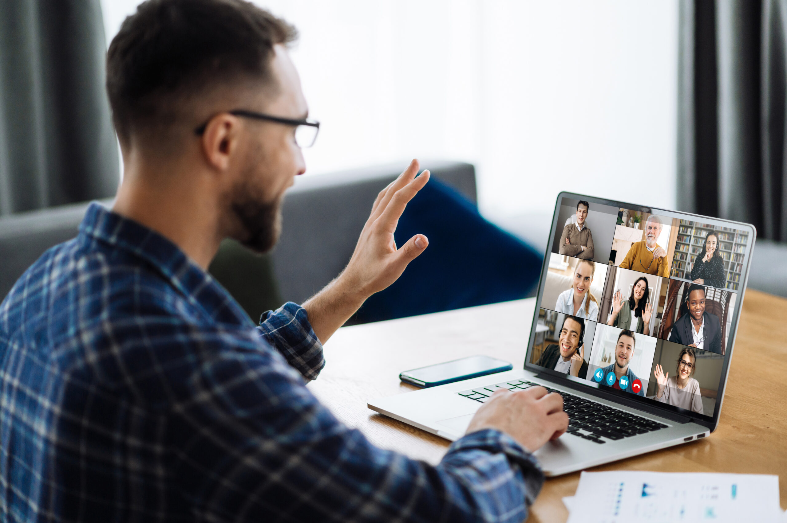 Remote Work - A boss talking to remote workers online Remote Work - A boss talking to remote workers online