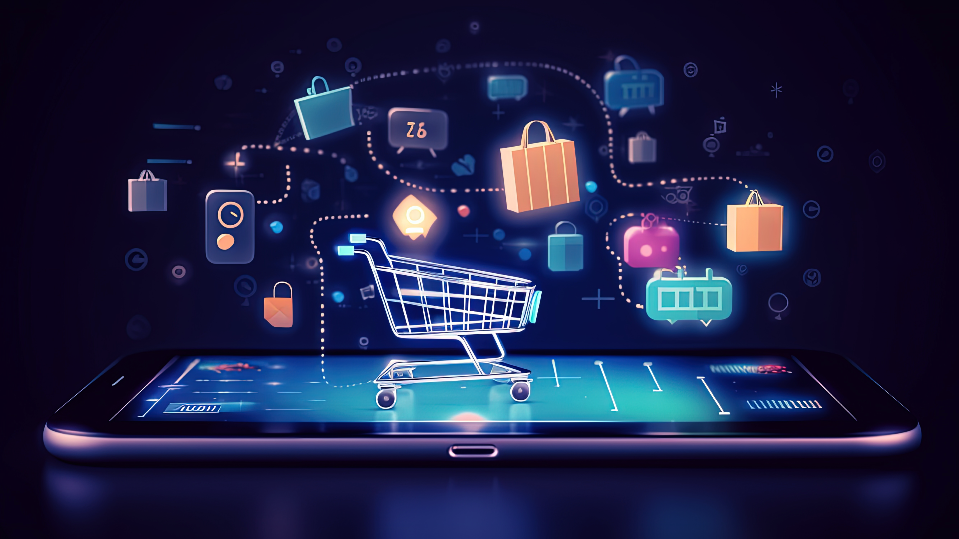 Remote Work E- Commerce - Phone With E-Commerce Element - iSwerk