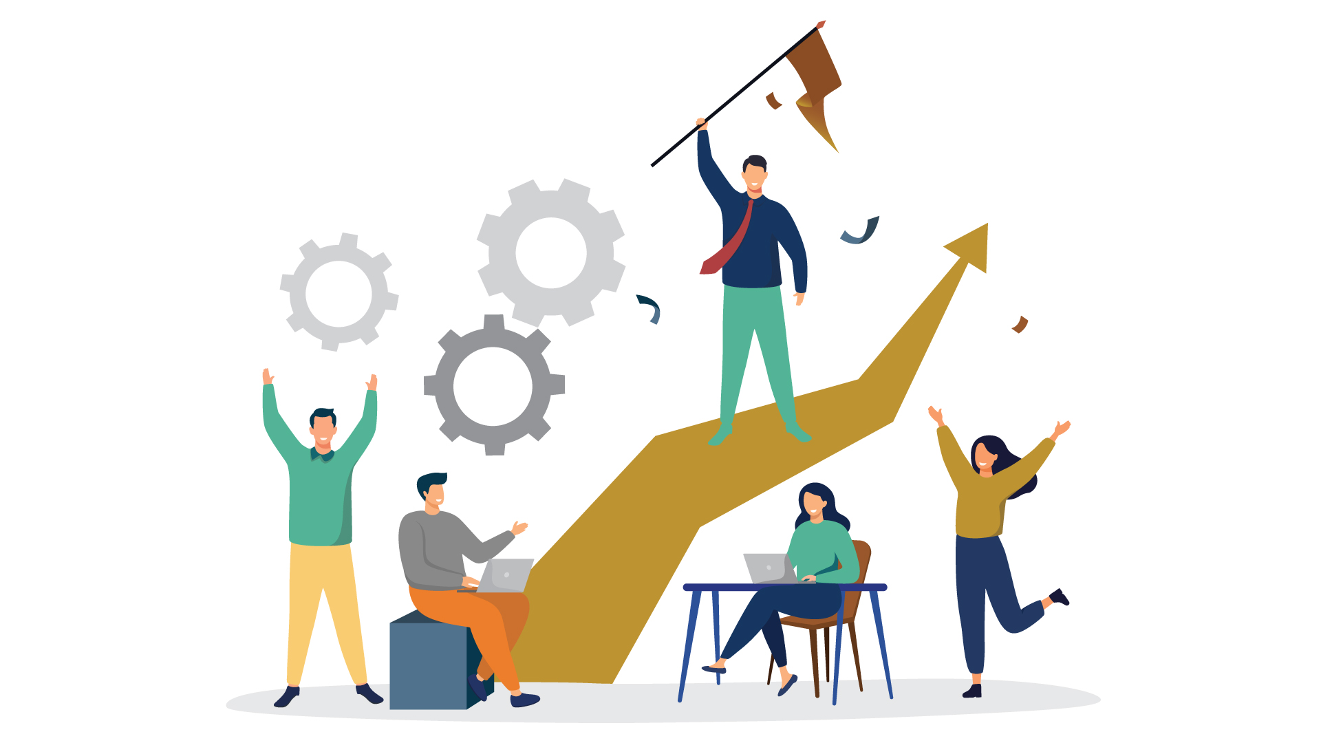 Remote Team - A team working together to be on top - iSwerk