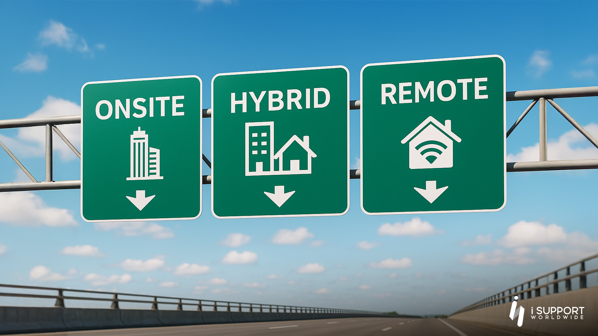 Remote Staffing-Choose Your Path Road Sign -iSwerk Remote Staffing-Choose Your Path Road Sign -iSwerk